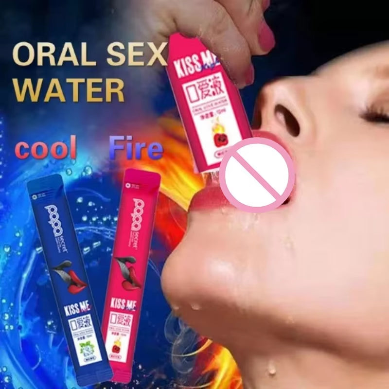 6Pcs Water Blowjob Private Parts for Women Men Cool Heat Flirt Private Parts for Couples Coolant