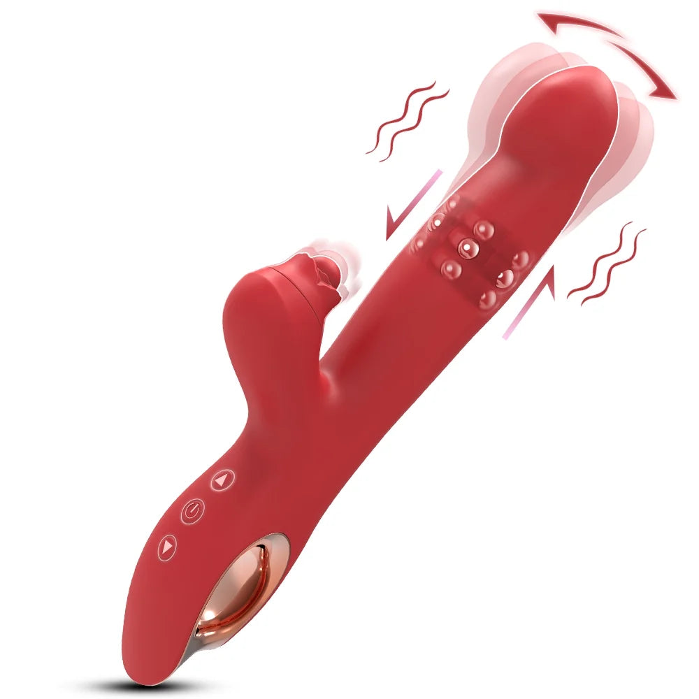 G Spot Vibrator Adult Sex Toys with 5 Wiggling Modes & 5 Wriggling Modes 10 Vibration Modes Rabbit Vibrators