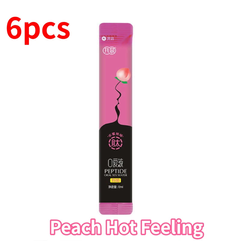 6Pcs Oral Sex Water Liquid Edible Lubricant Strawberry Peach Flavor Ice Fire Lubricants Sex Toys for Women Men Couples Sexshop