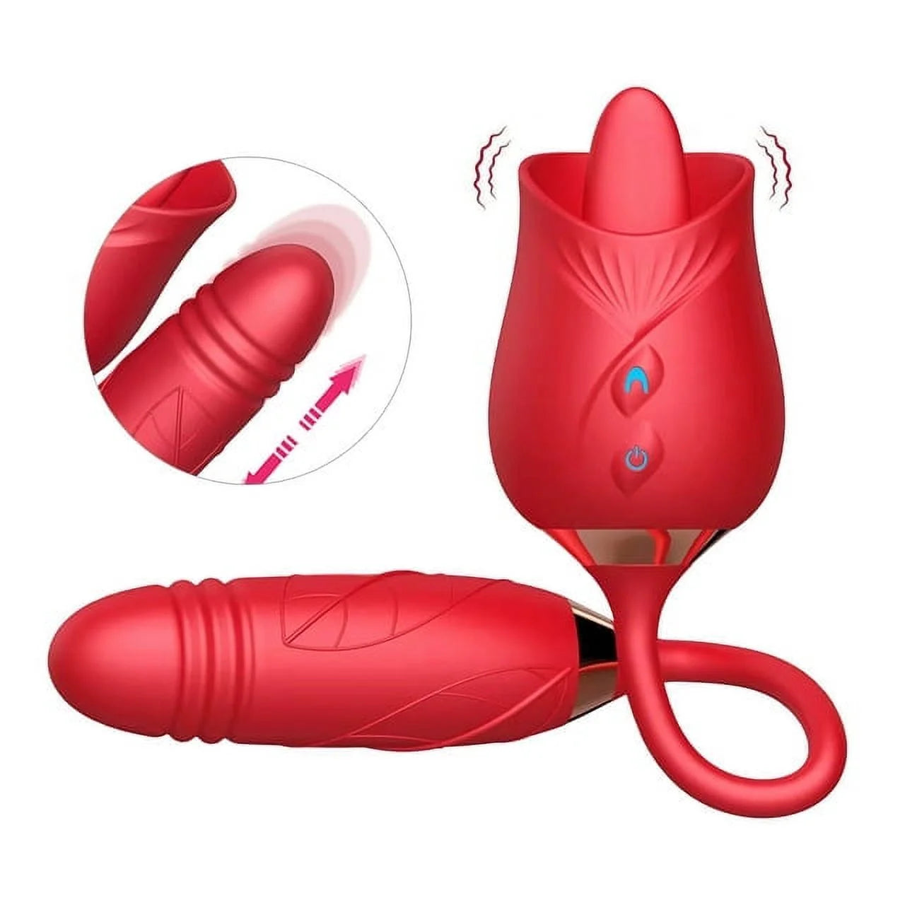 Rose Toy for Woman,Vibrator and Adult Sex Toys with 10 Vibrating Stimulator for Women Couples -