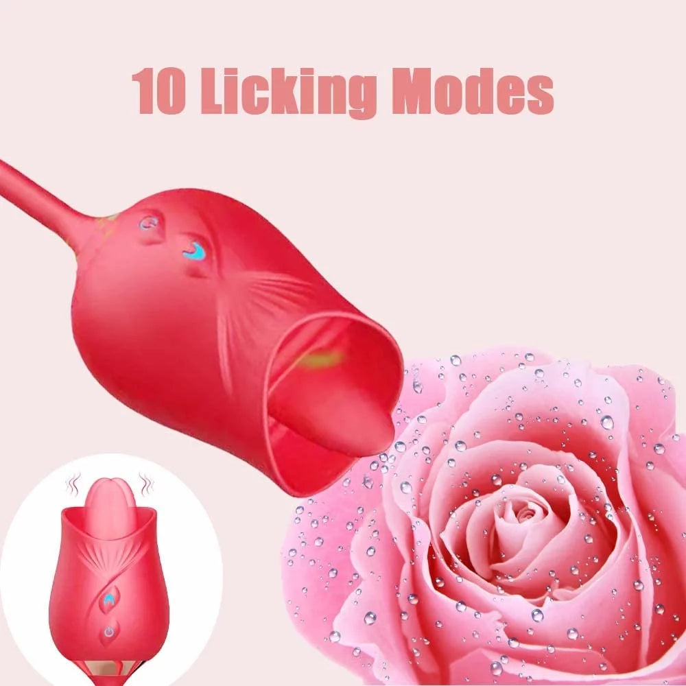 Rose Toy for Woman,Vibrator and Adult Sex Toys with 10 Vibrating Stimulator for Women Couples -